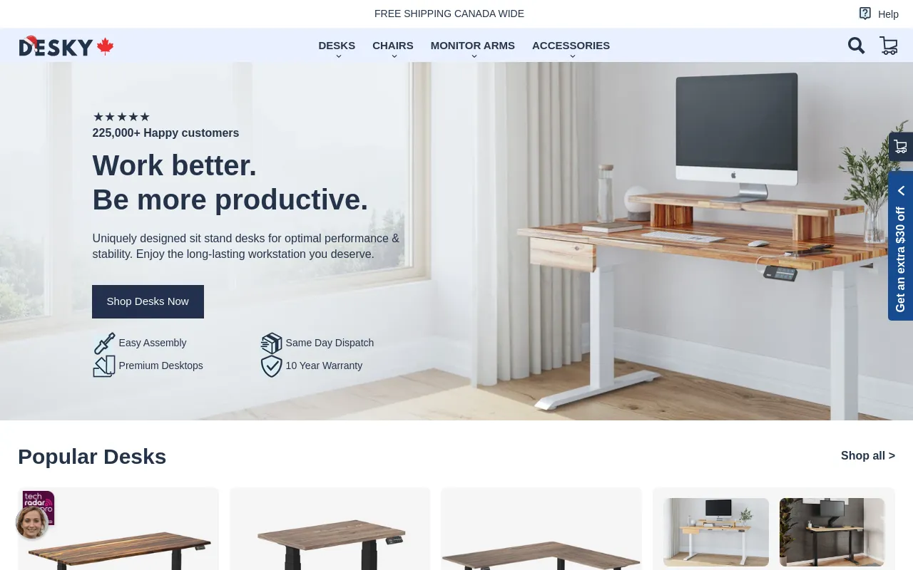 Desky Canada screenshot