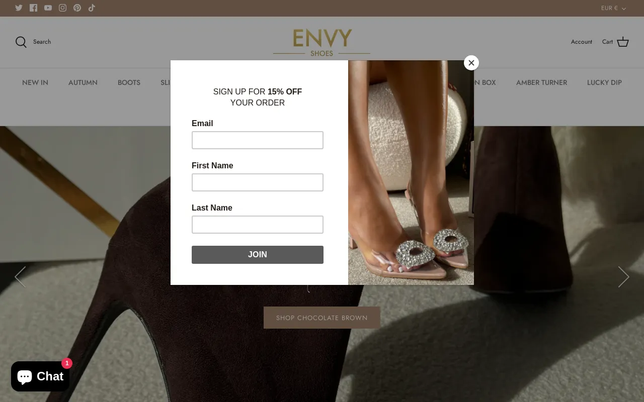 Envy Shoes UK screenshot