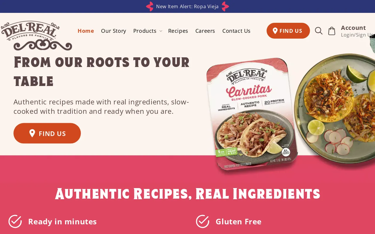 Del Real Foods screenshot