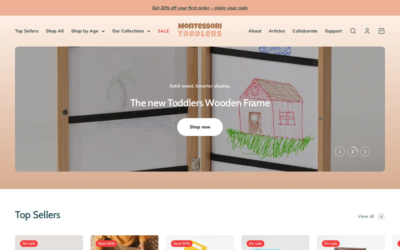 Montessori Toddlers.com screenshot