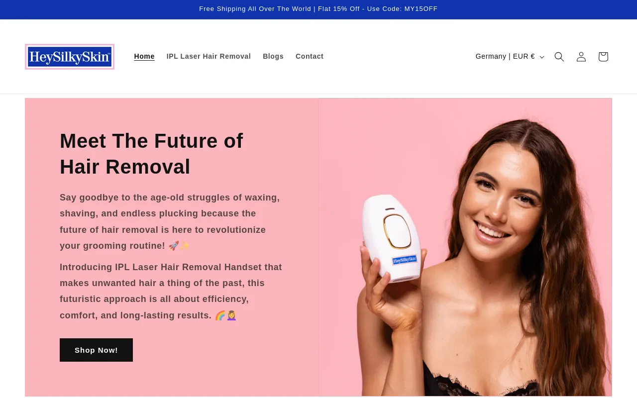 HeySilkySkin screenshot