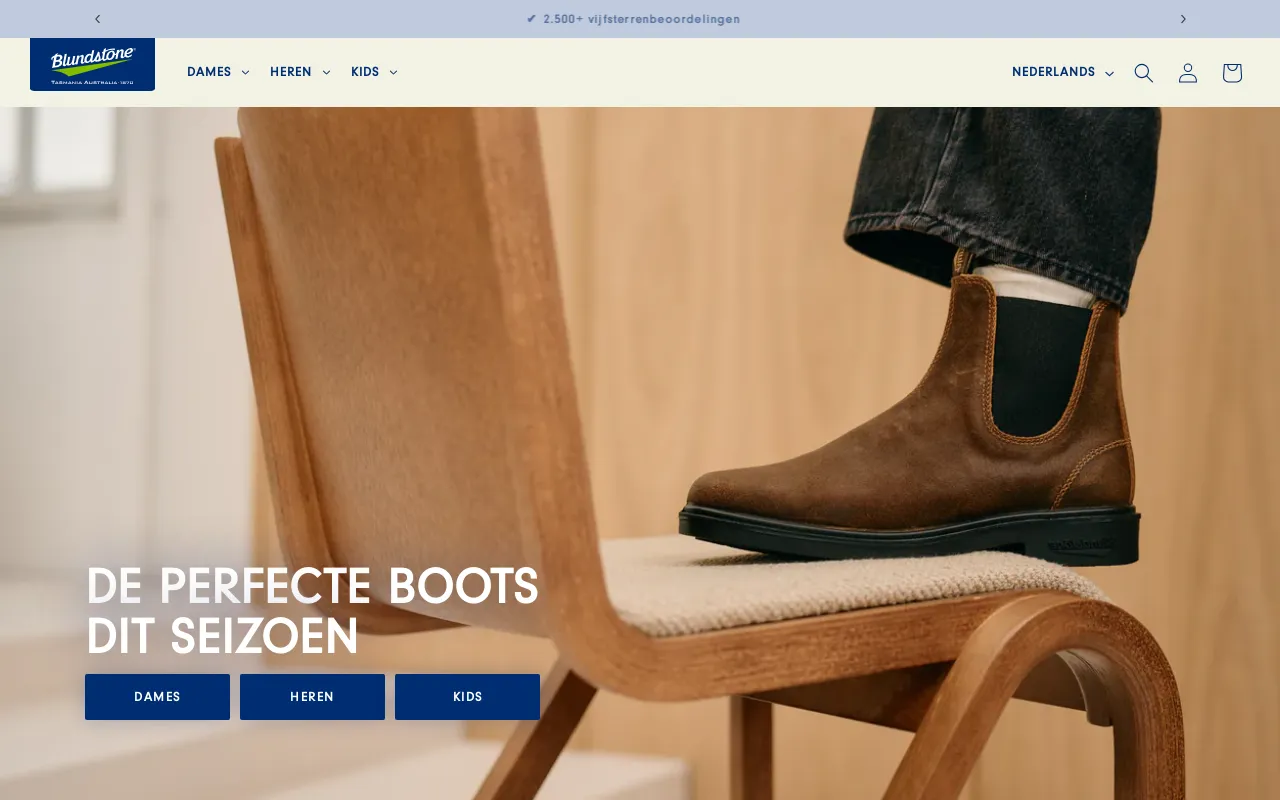 Blundstone Benelux screenshot