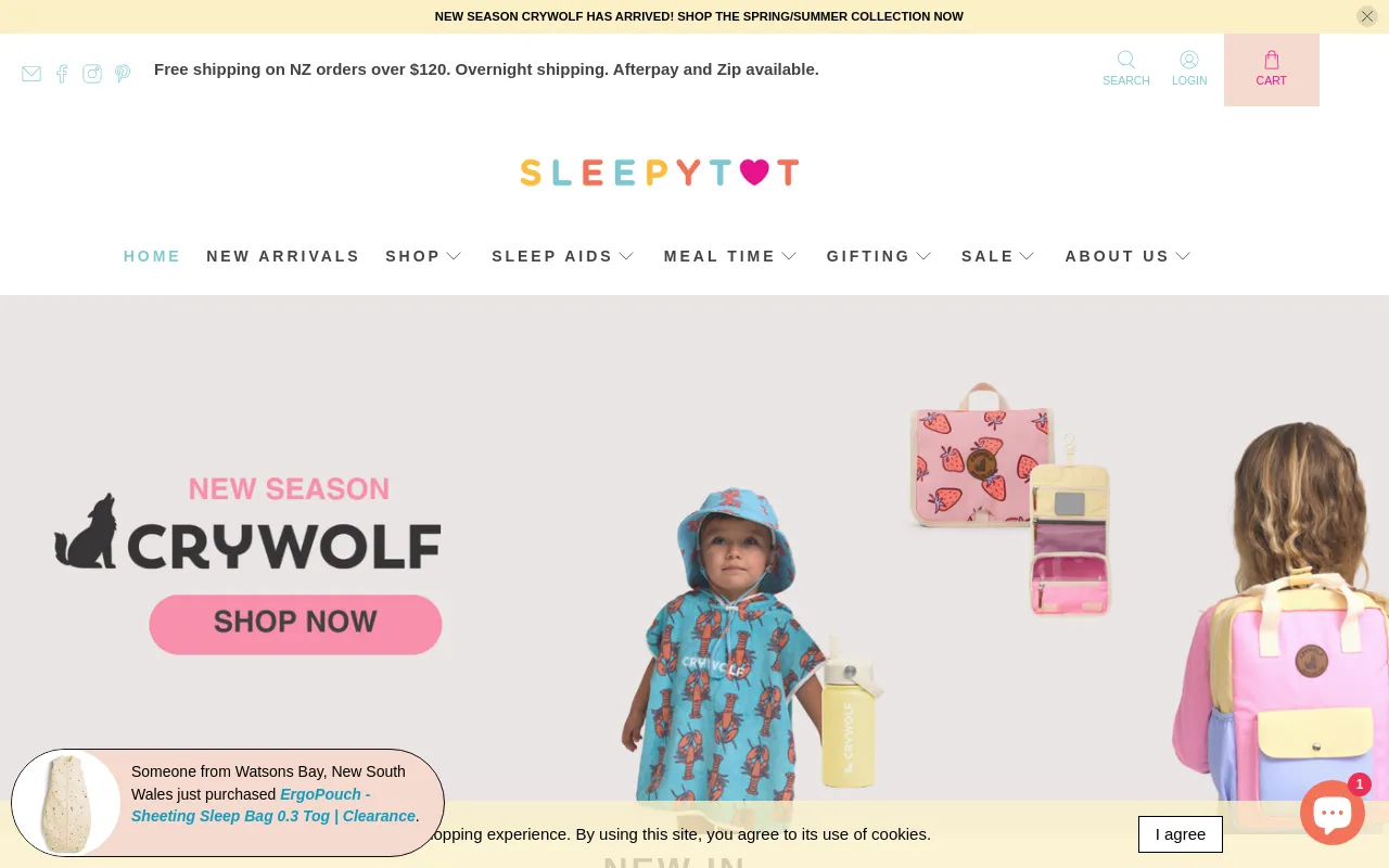 Sleepytot New Zealand screenshot