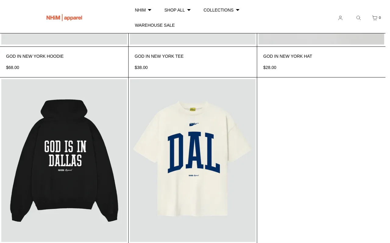 NHIM APPAREL screenshot