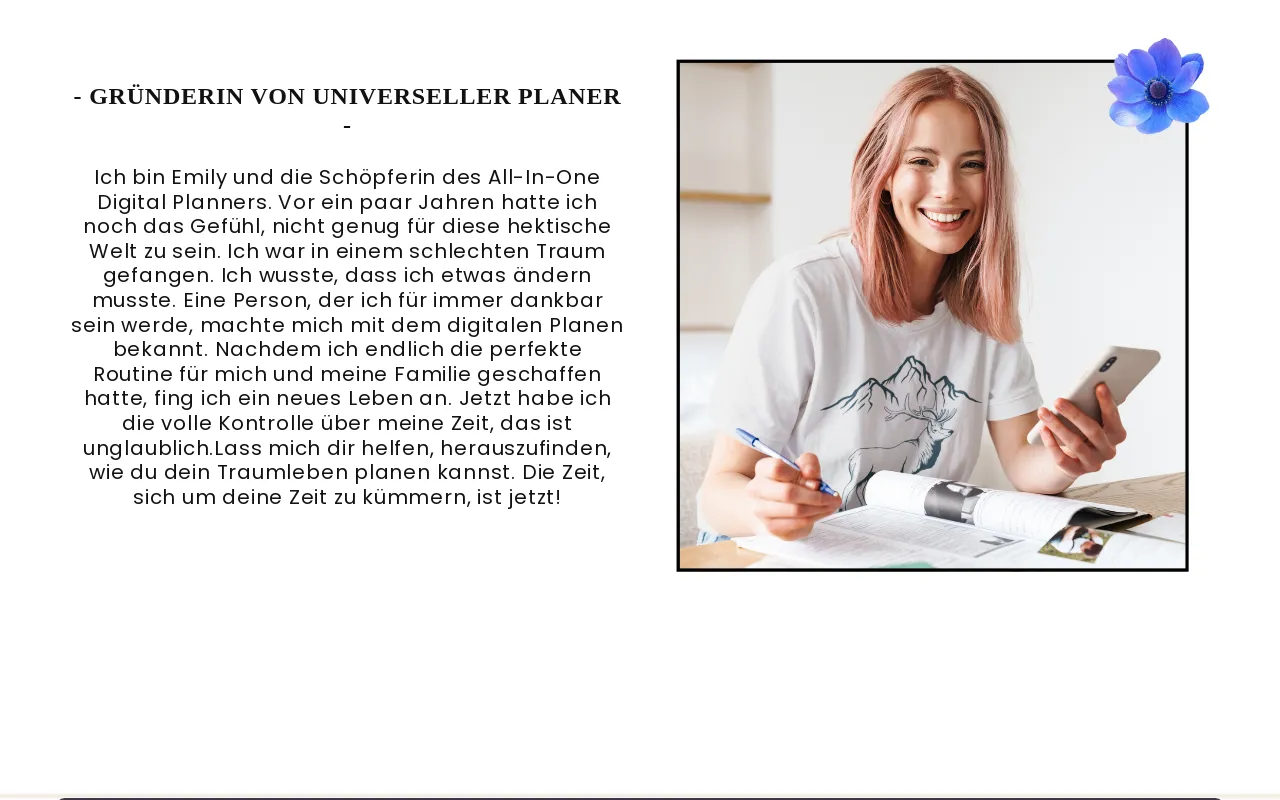 Universeller Planer website screenshot