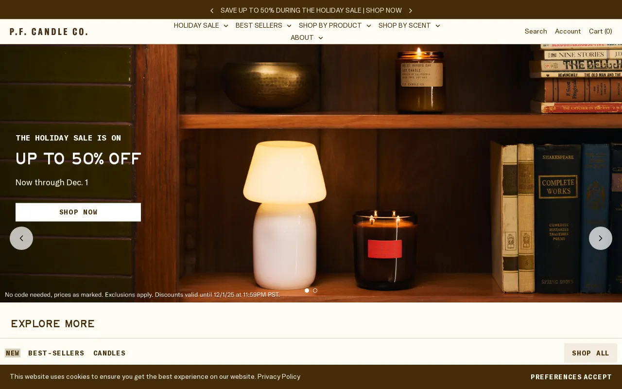 P. F. Candle Co. screenshot