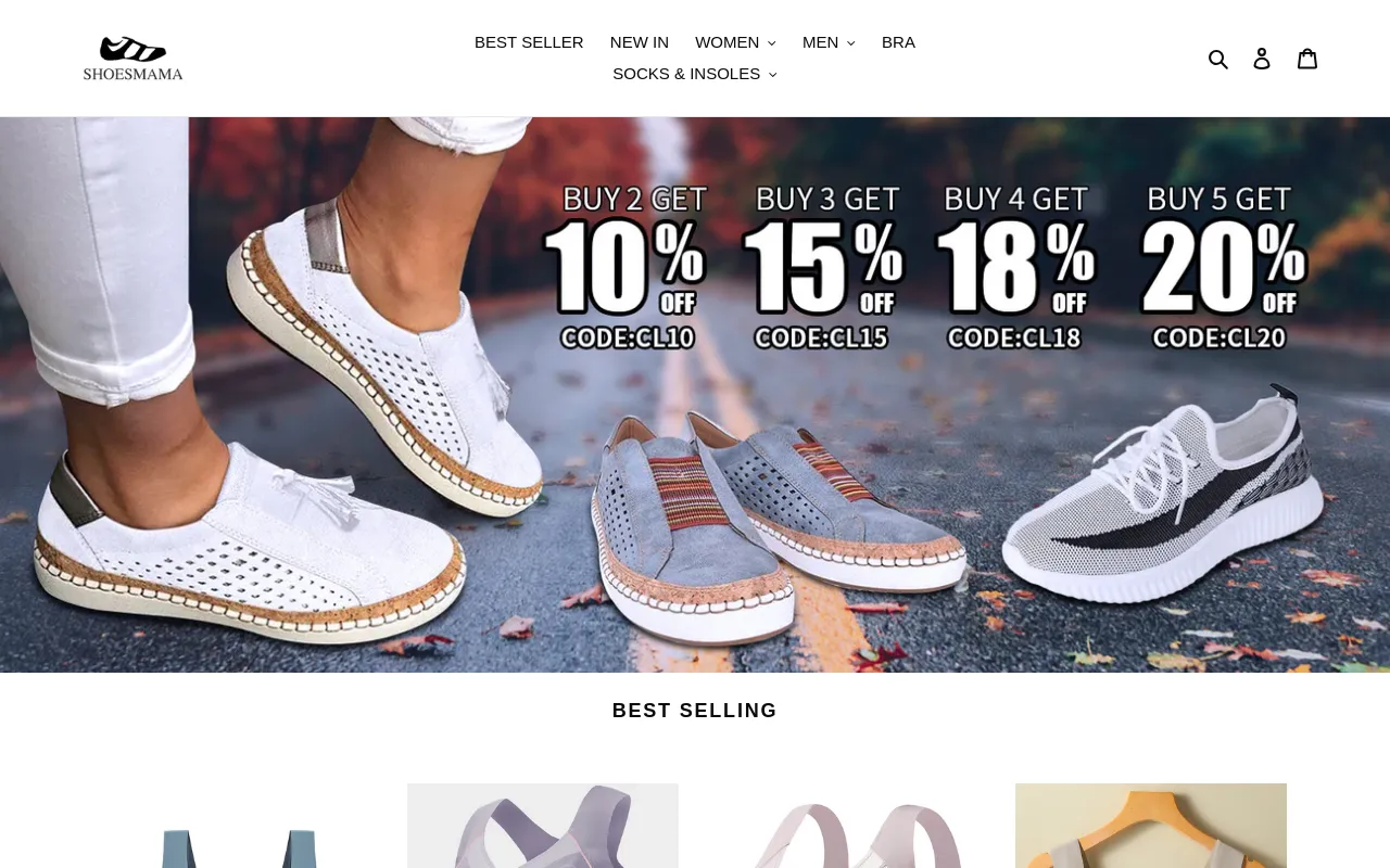 Shoesmama website screenshot