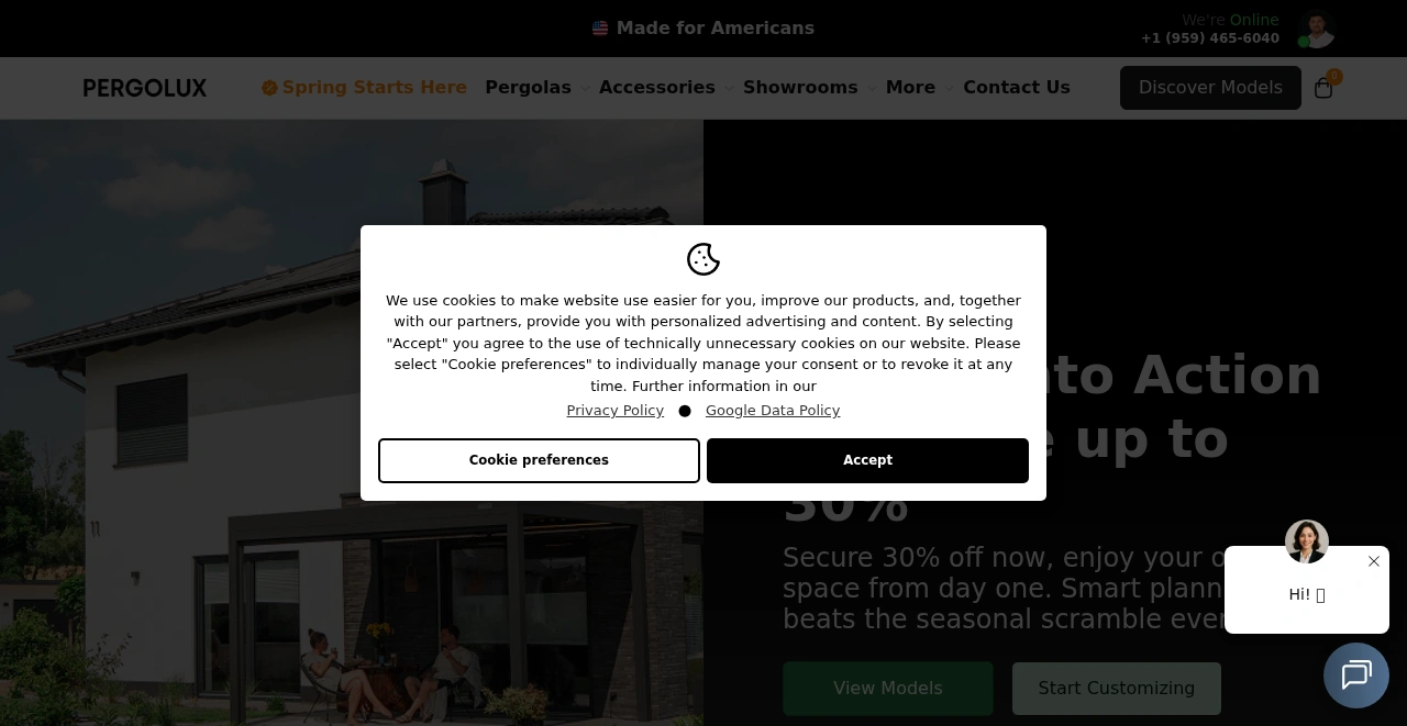 PERGOLUX USA screenshot