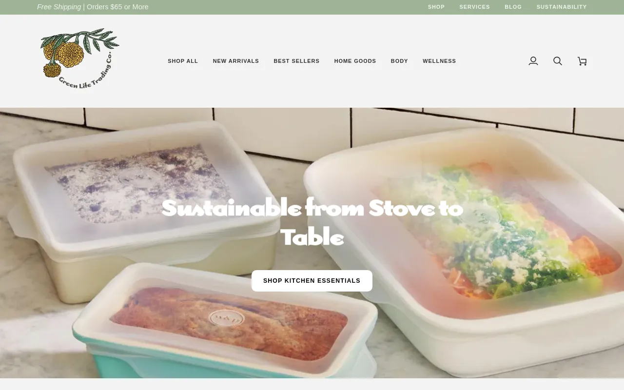 Green Life Trading Co. website screenshot