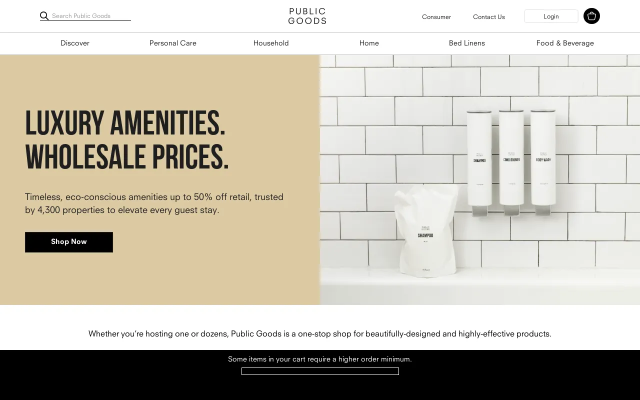 Public Goods Wholesale screenshot