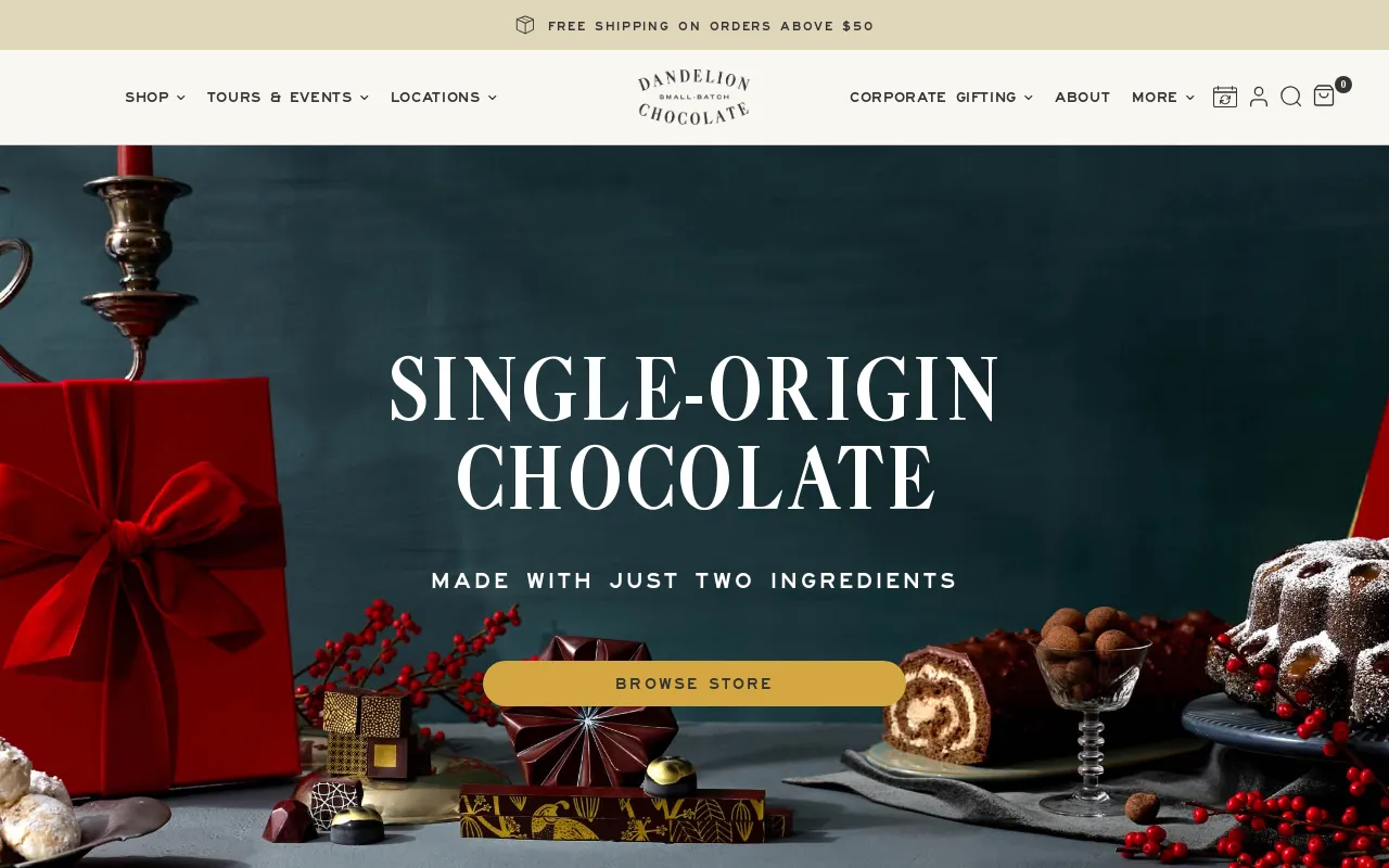 Dandelion Chocolate screenshot