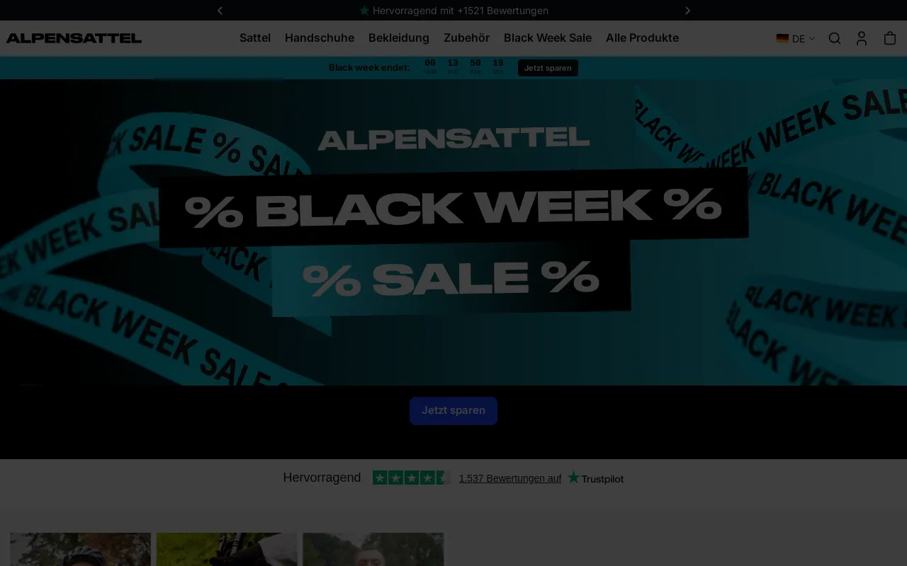 Alpensattel.de screenshot
