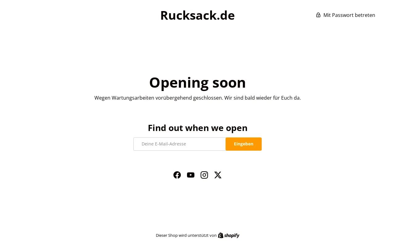 Rucksack.de website screenshot