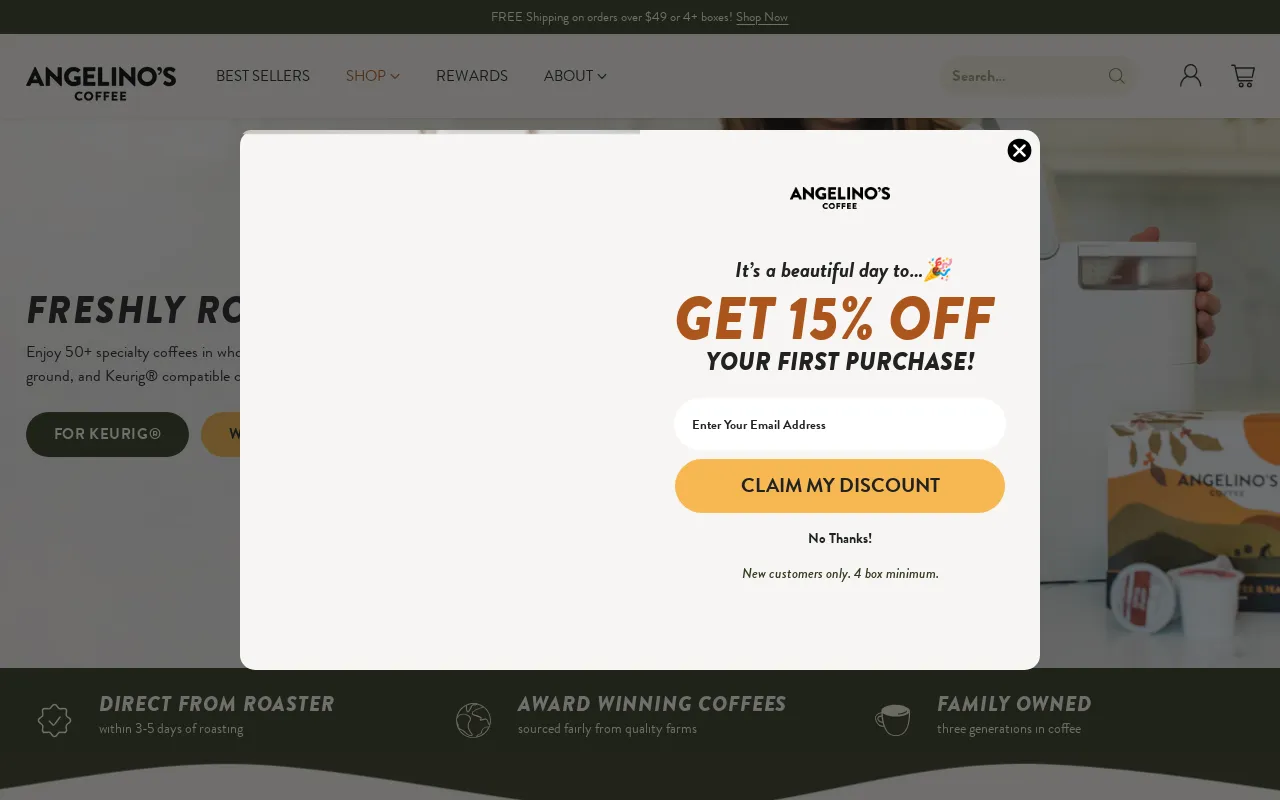 Angelino's Coffee screenshot