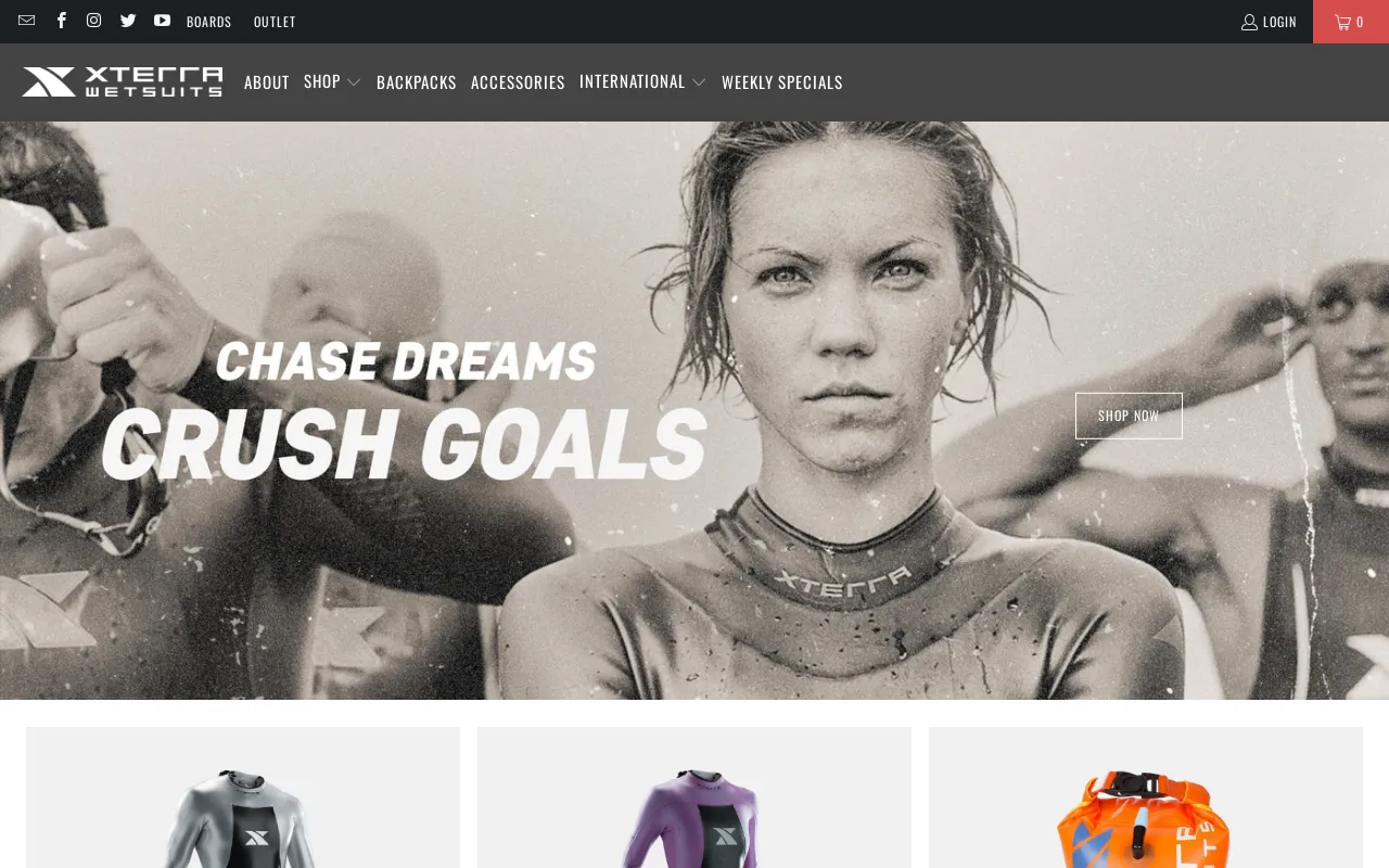 XTERRA WETSUITS screenshot