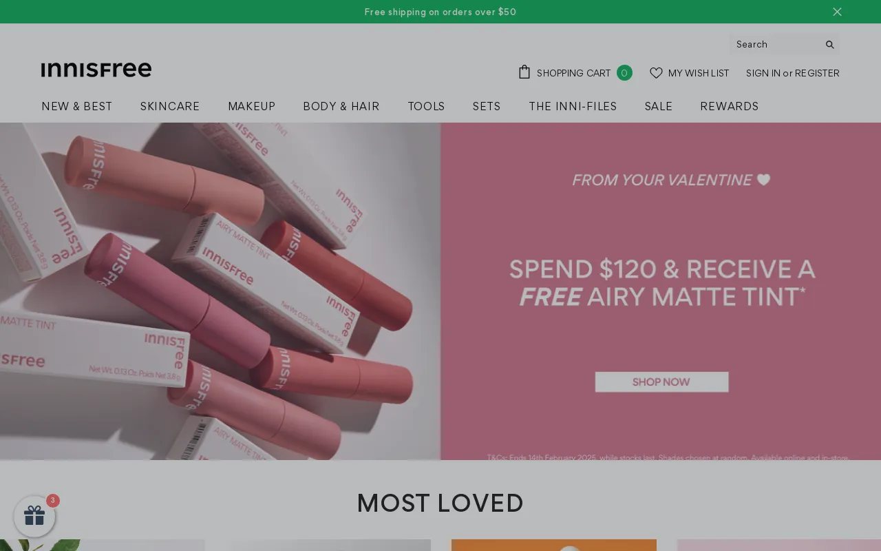 INNISFREE Australia screenshot