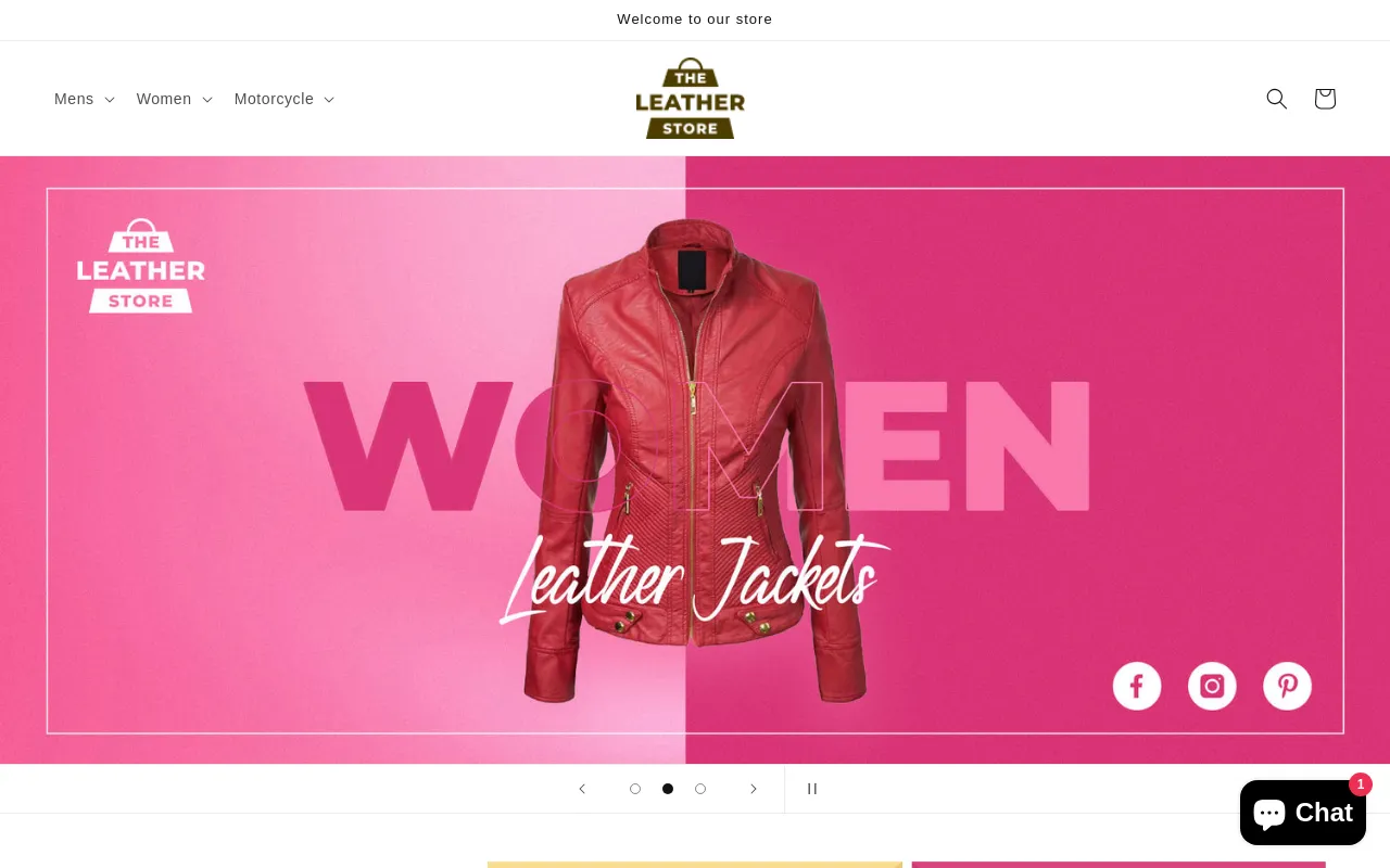 the leather store screenshot