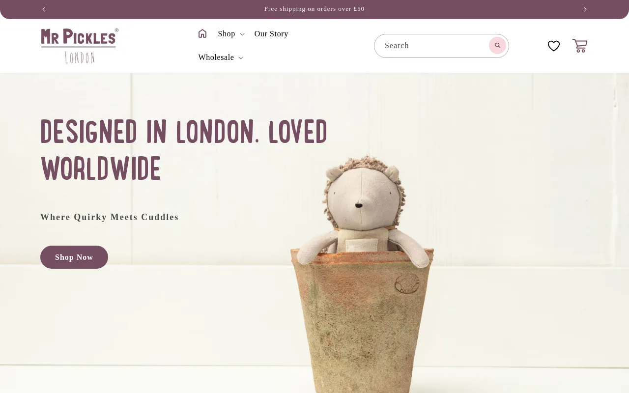 Mr Pickles website screenshot