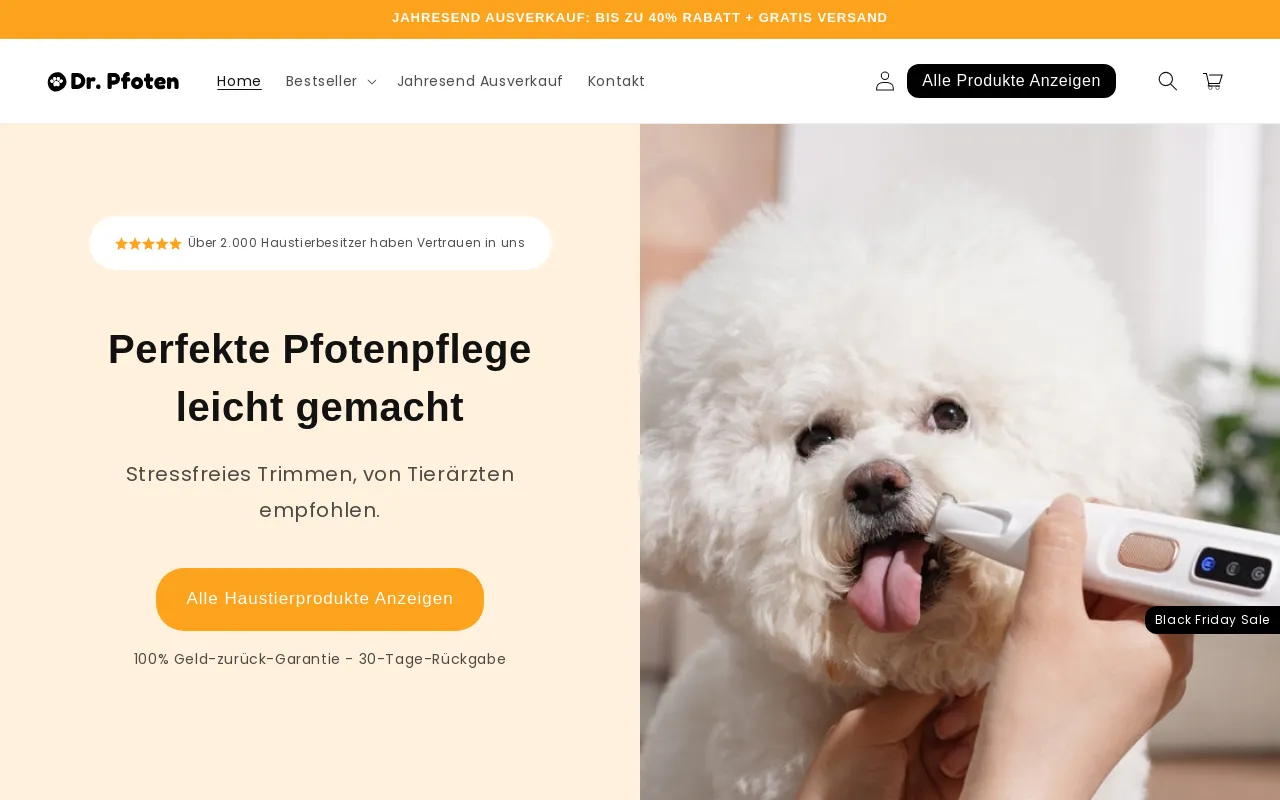 Online Kaufen Dr. Pfoten screenshot