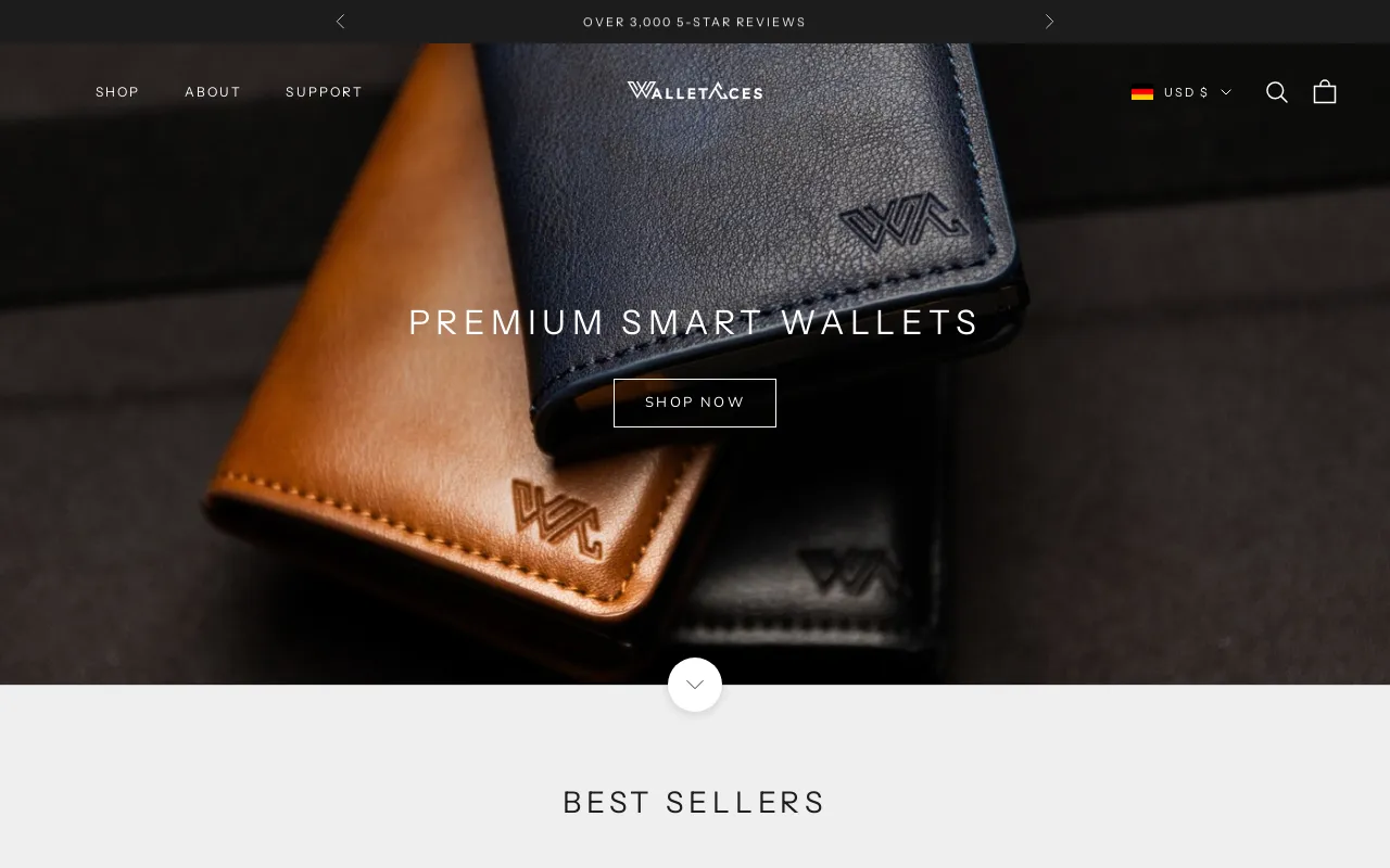 WalletAces website screenshot