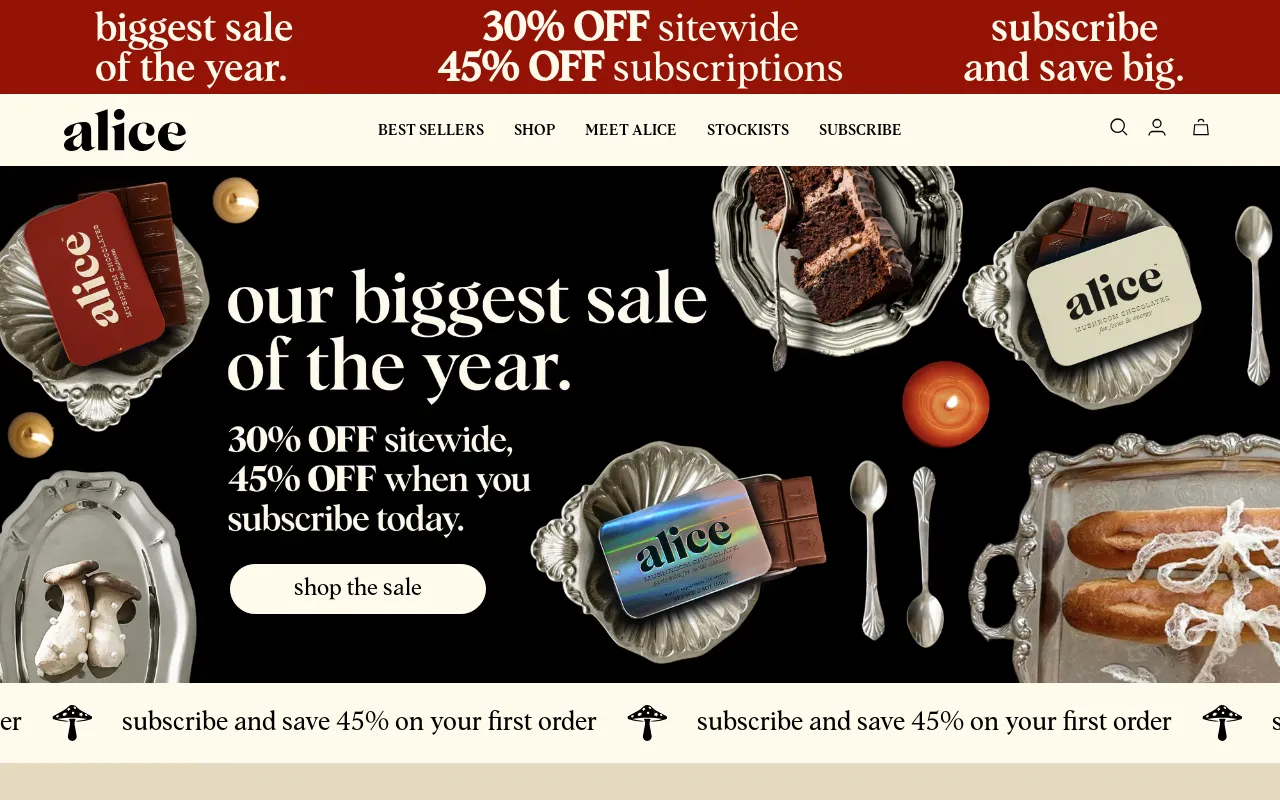 alice mushrooms screenshot