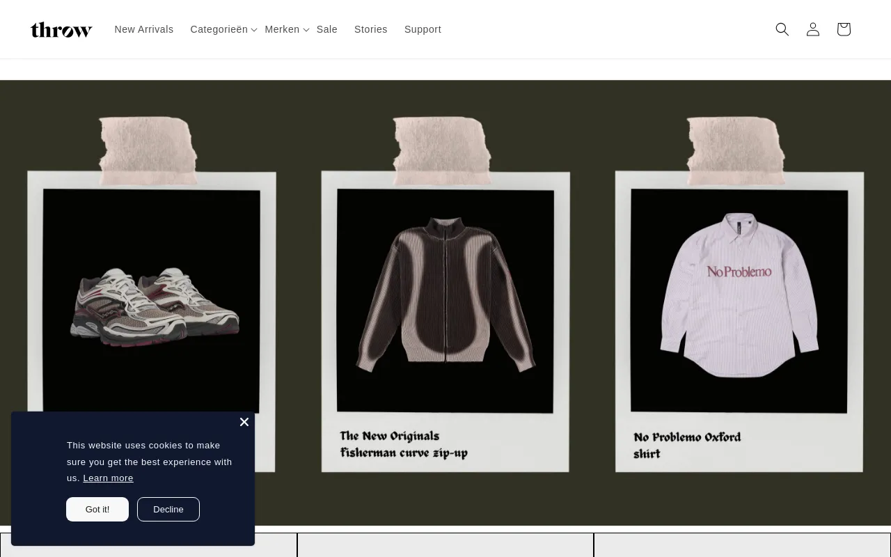 throw store screenshot