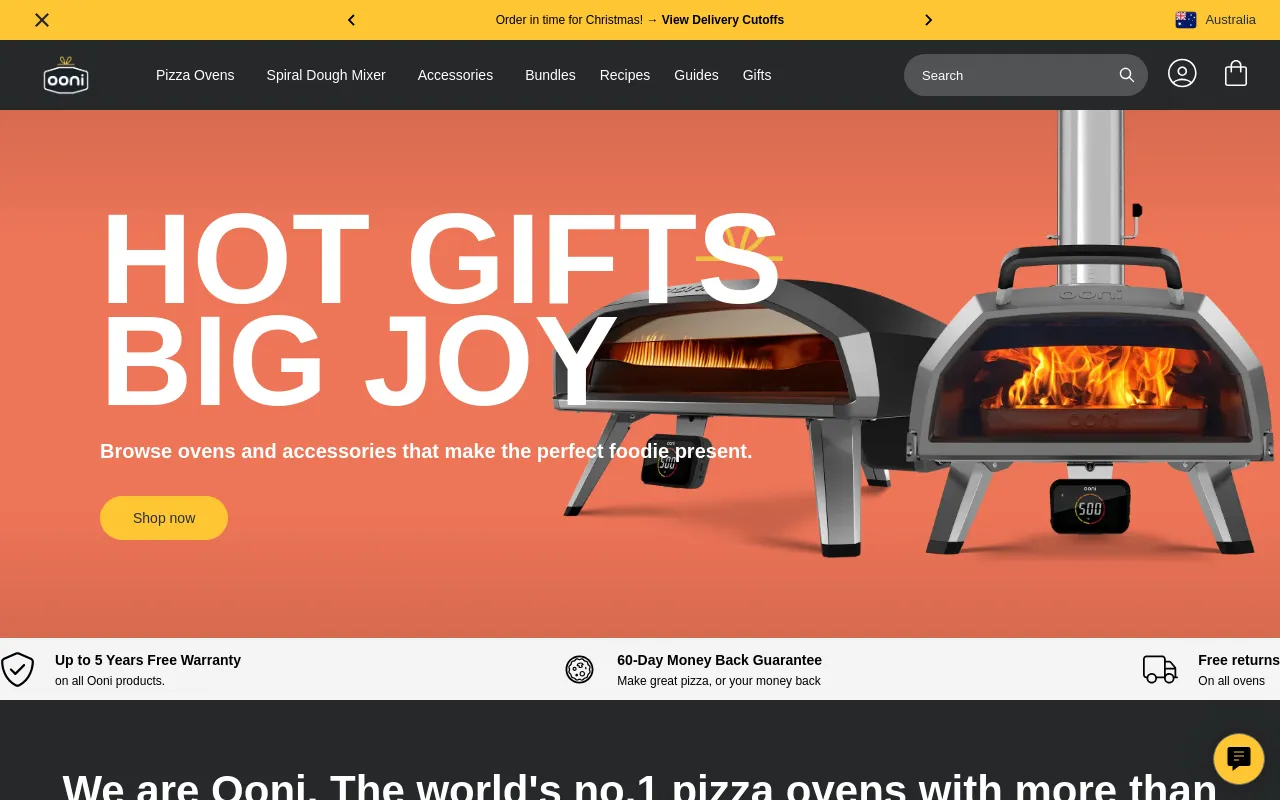 Ooni Australia screenshot