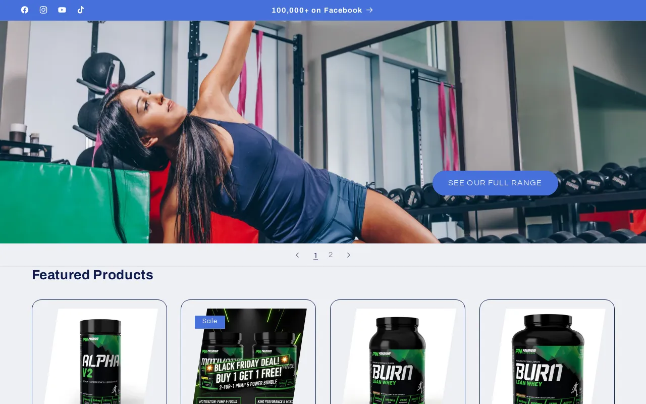 PremiumNutritionNZ website screenshot