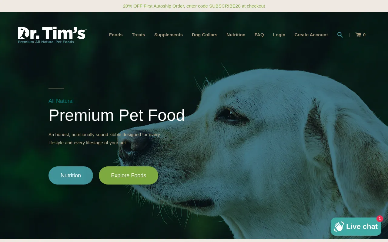 Dr. Tim's Pet Food Company, LLC screenshot