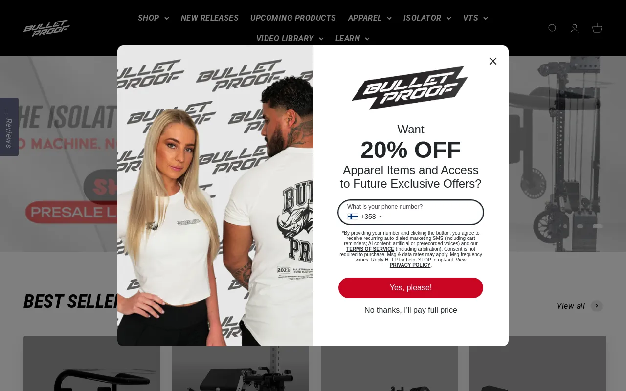 Bulletproof Fitness Equipment screenshot