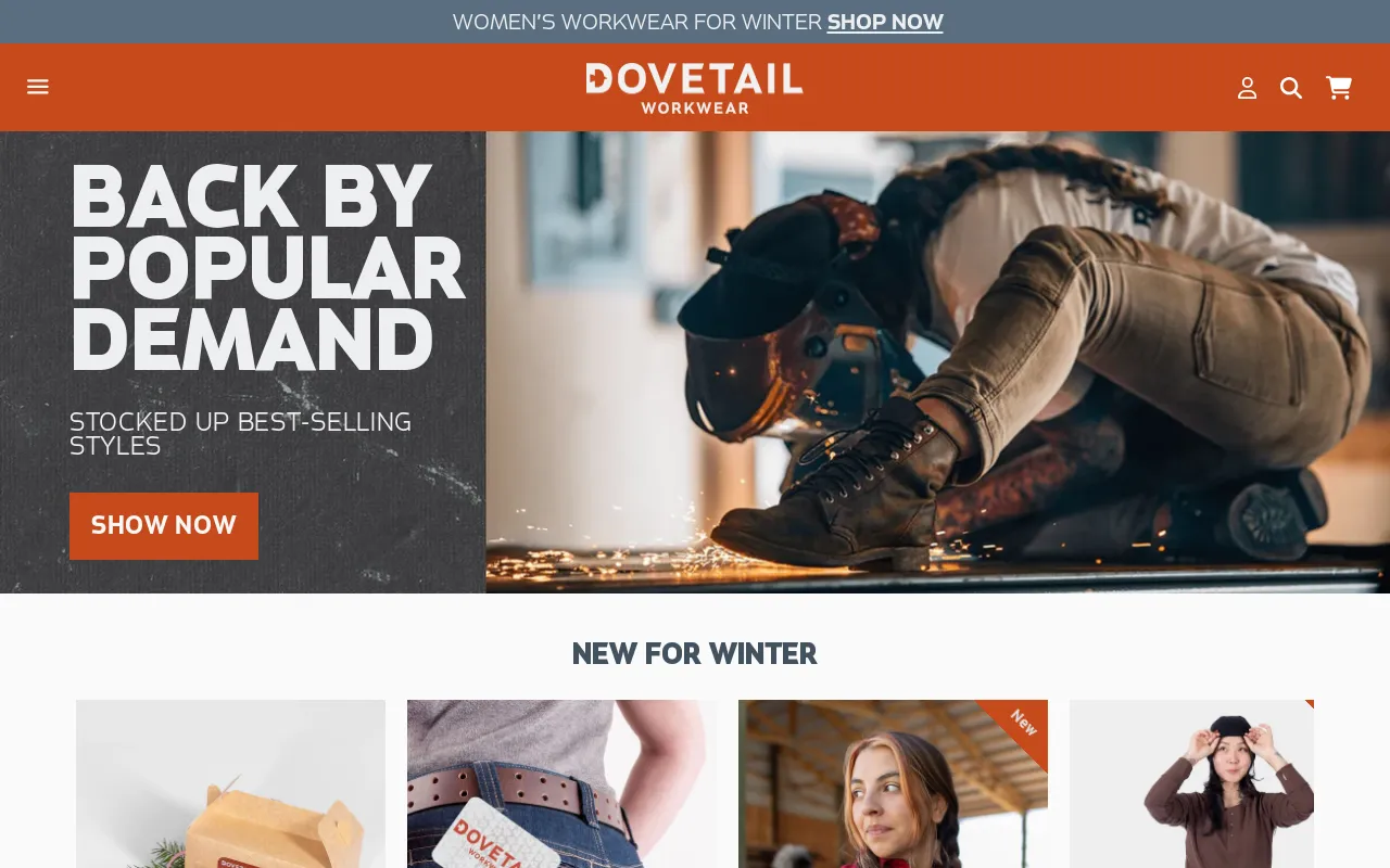 Dovetail Workwear screenshot