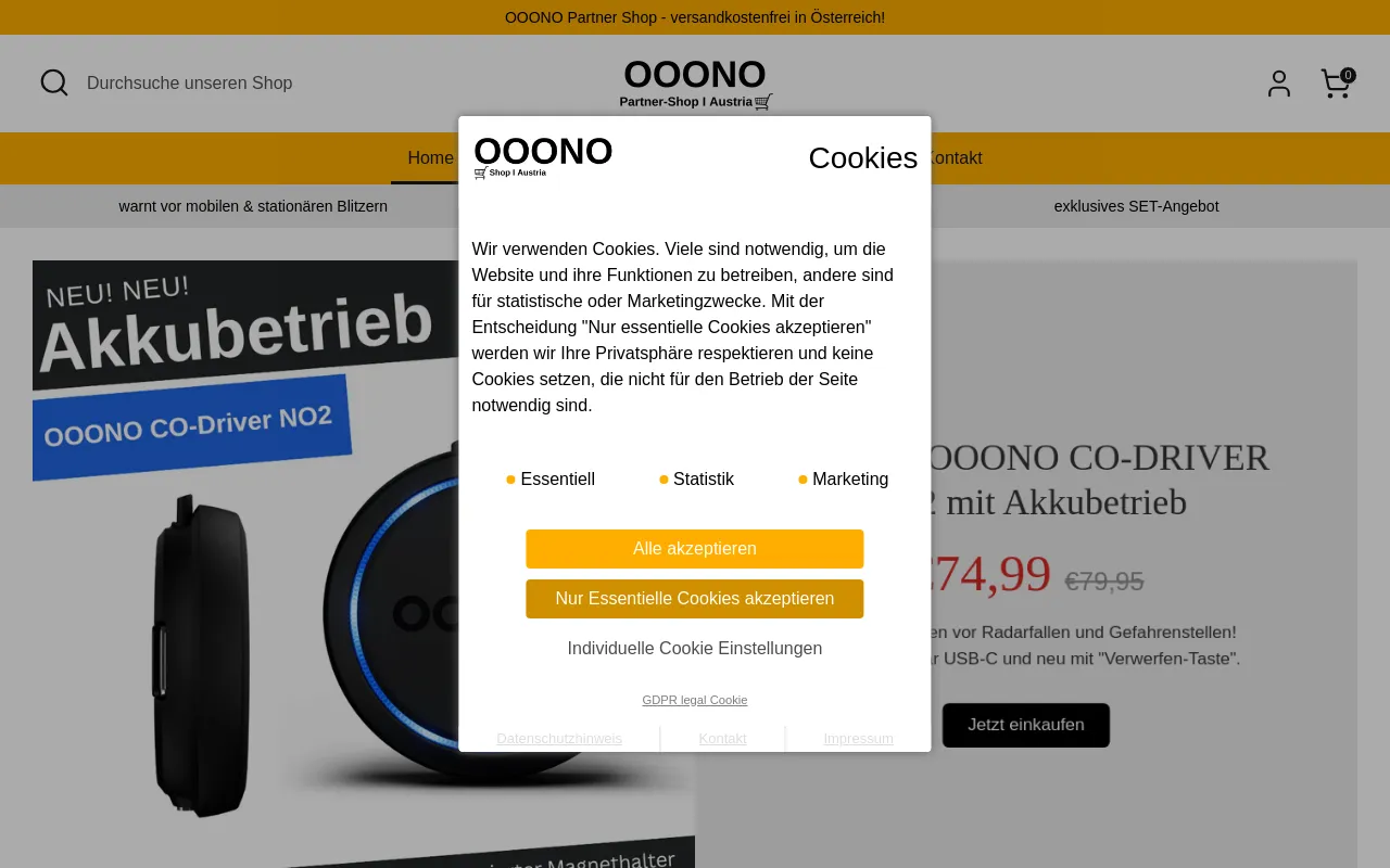 OOONO Partner-Shop Austria screenshot