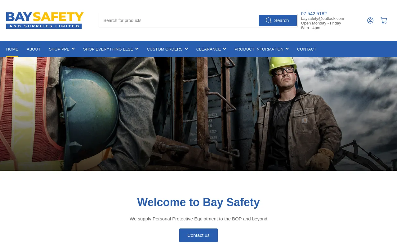 Bay Safety and Supplies website screenshot