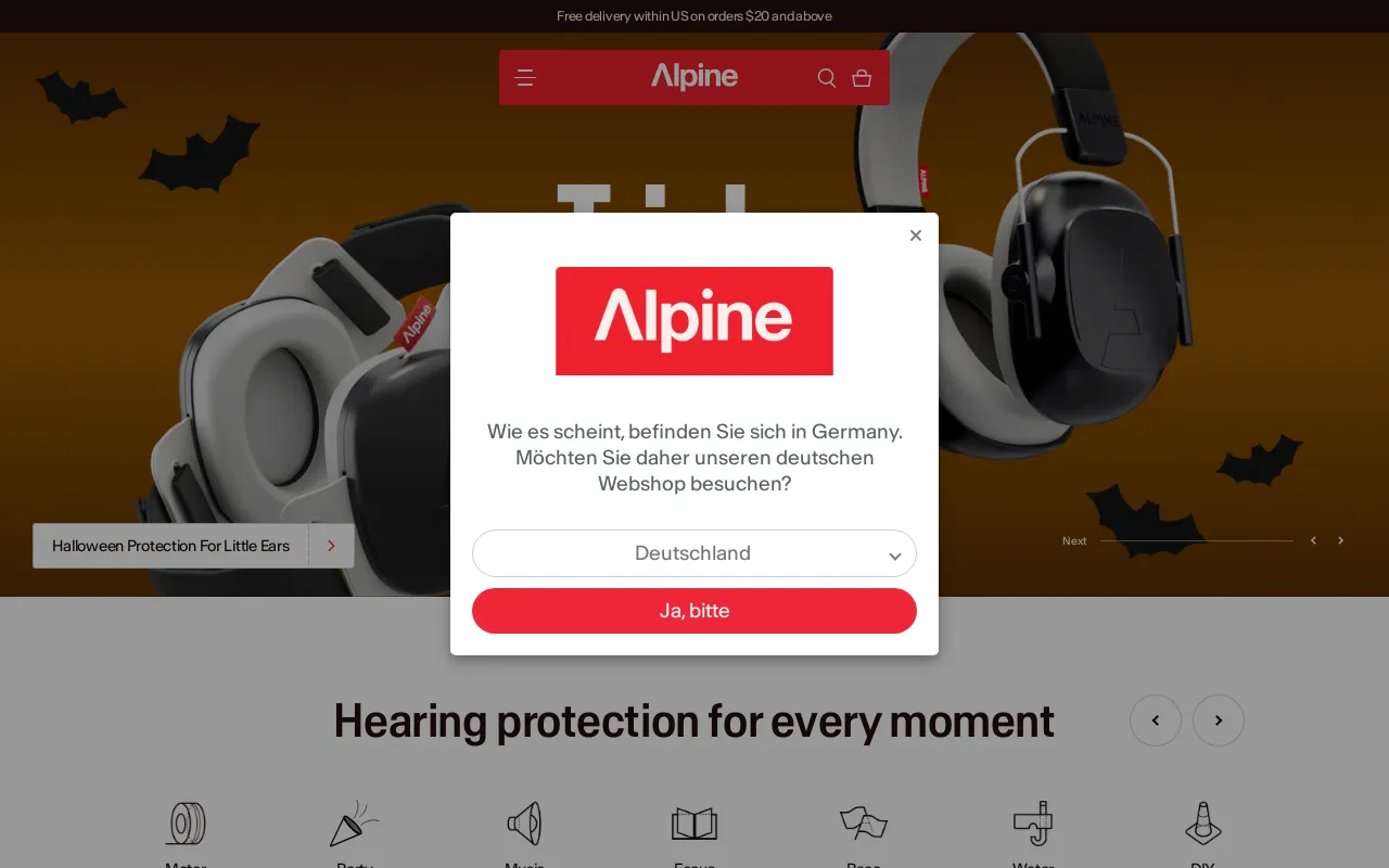 Alpine Hearing Protection screenshot