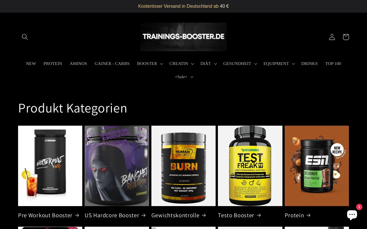 booster.de website screenshot