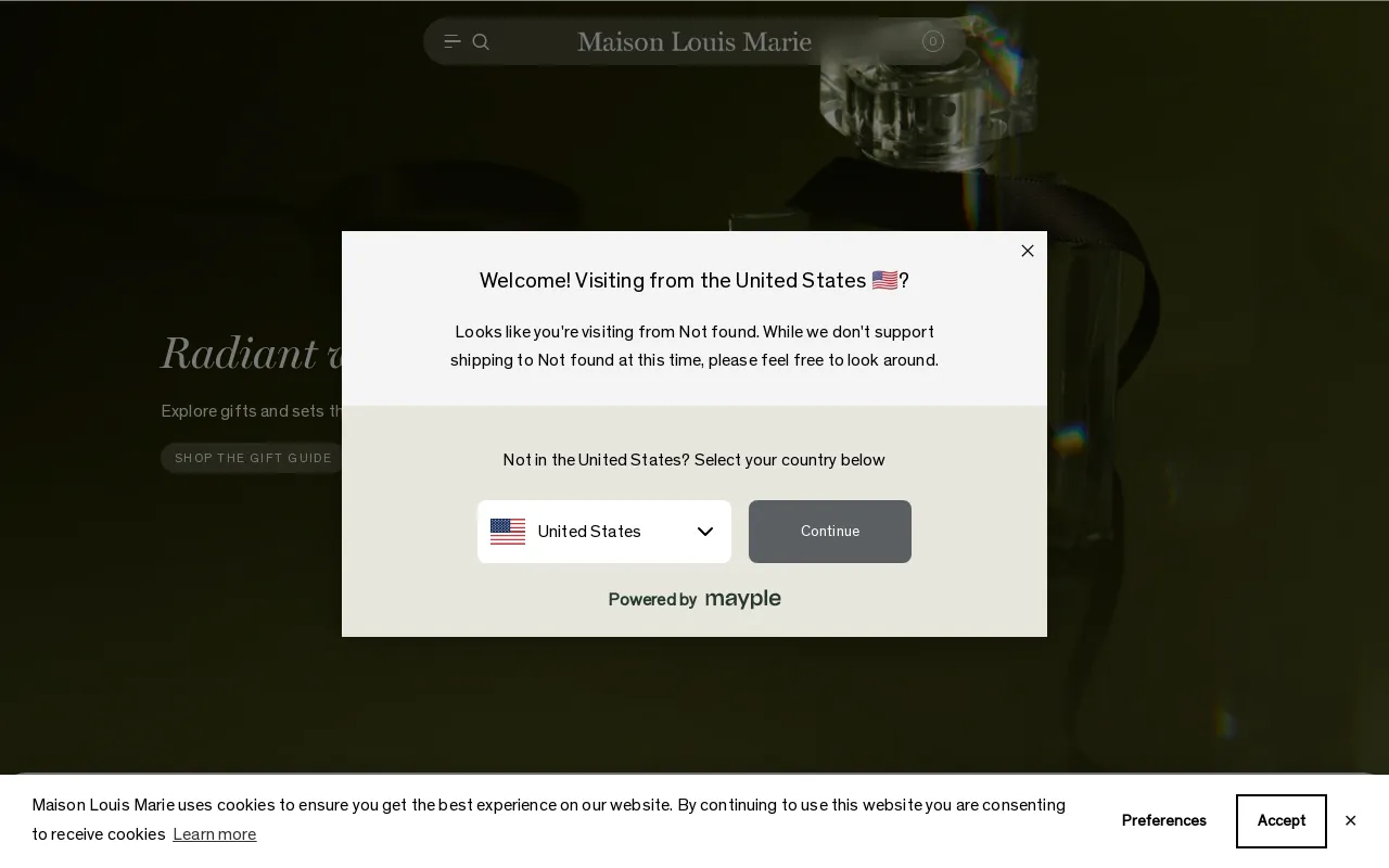 Maison Louis Marie® Official Site - Fragrances screenshot