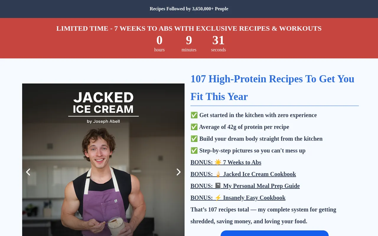 Joseph Abell's Cookbooks screenshot