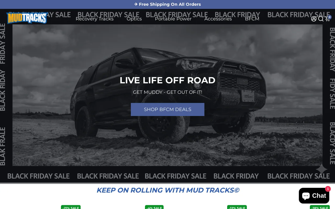 Mud Tracks website screenshot