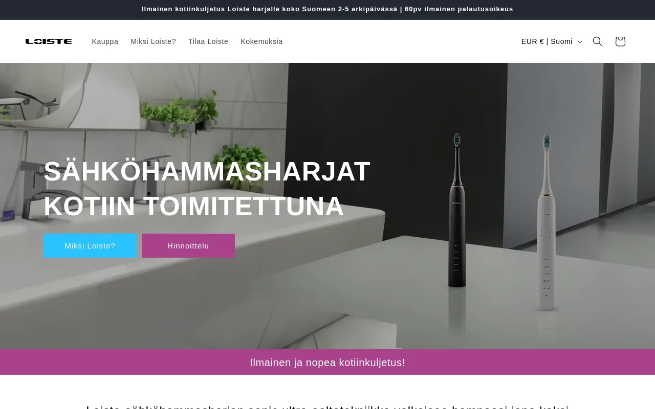 loisteharja.fi screenshot