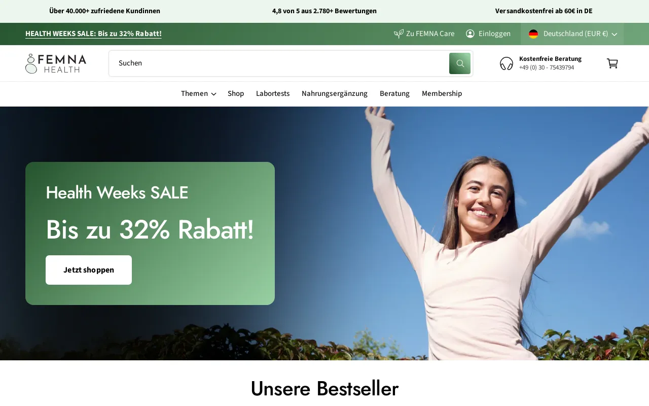 FEMNA Health screenshot