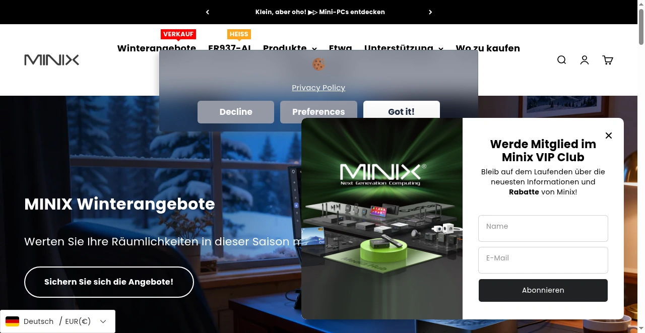 www.minix.com.hk screenshot