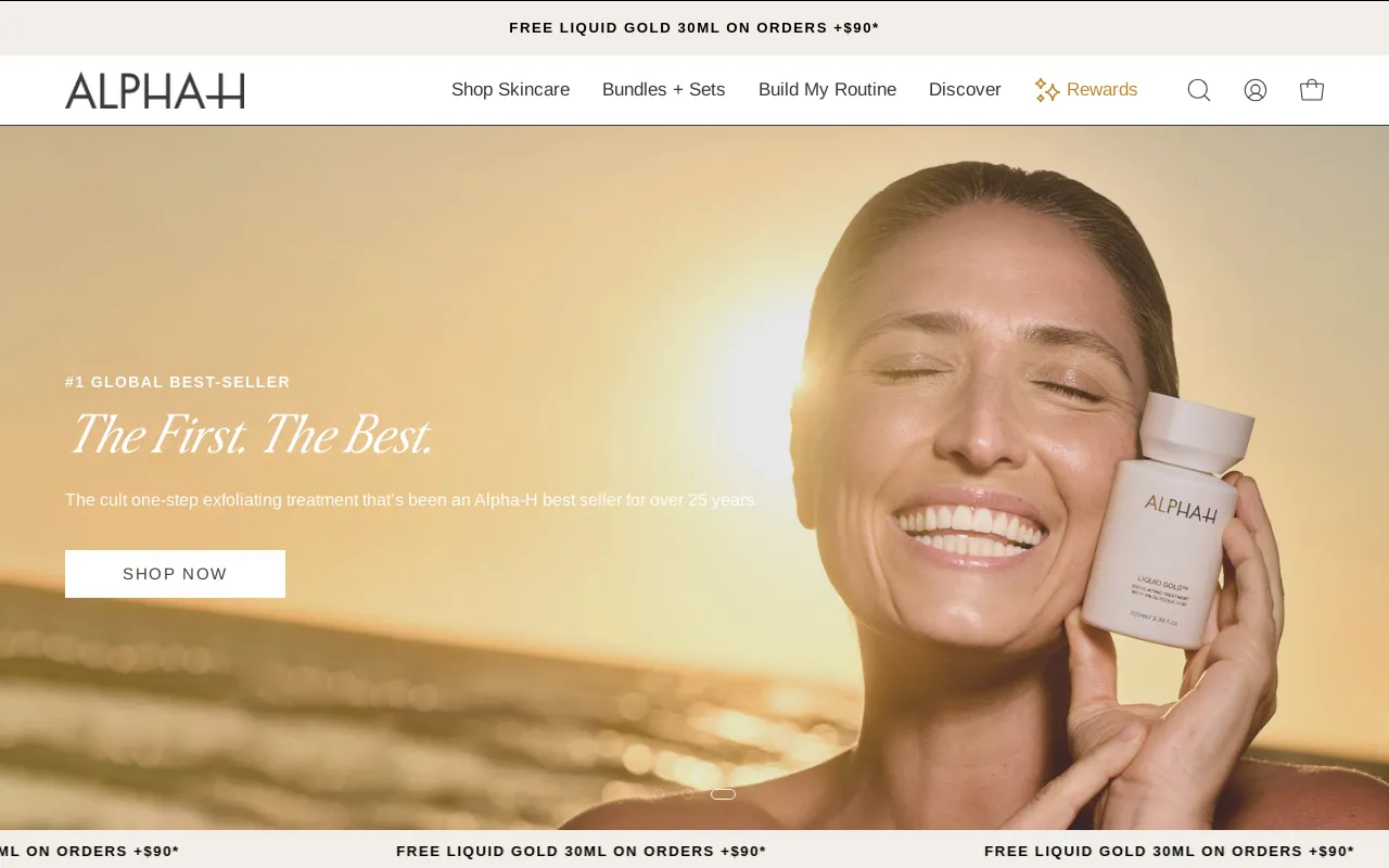 Alpha-H Skincare Australia screenshot