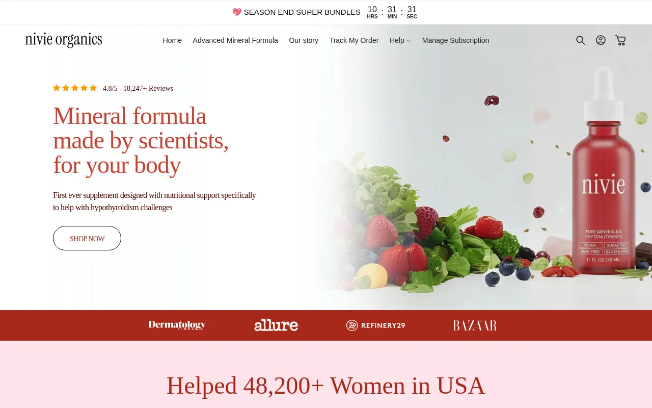 Nivie Organics screenshot