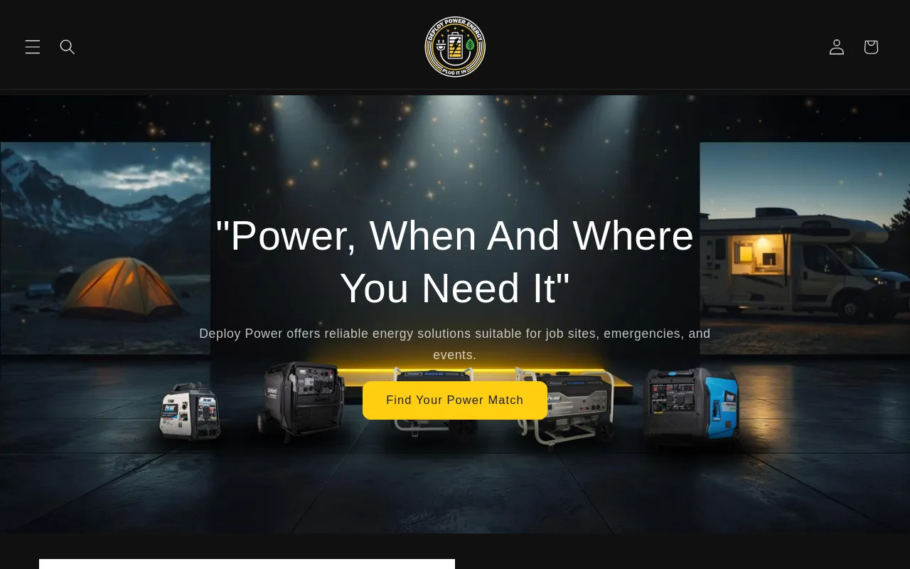 Deploy Power website screenshot