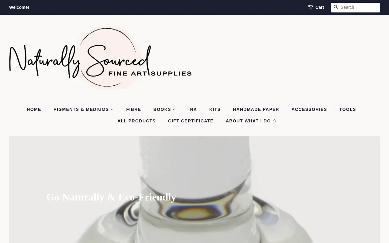 Naturally Sourced Fine Art Supplies screenshot