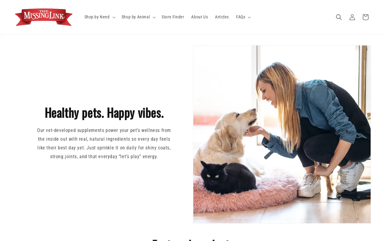 Missing Link Products screenshot