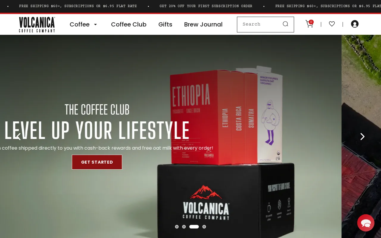 Volcanica Coffee screenshot