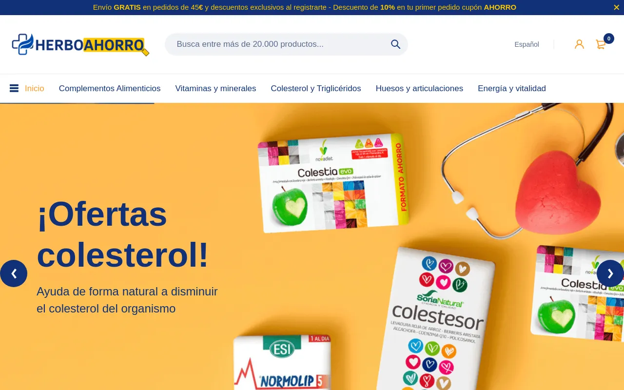 HerboAhorro website screenshot