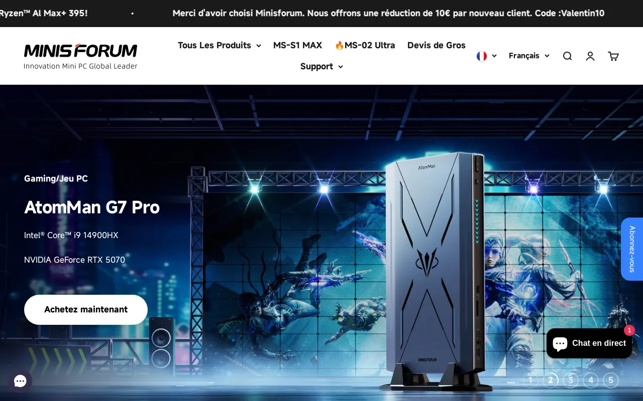 Minisforum France screenshot