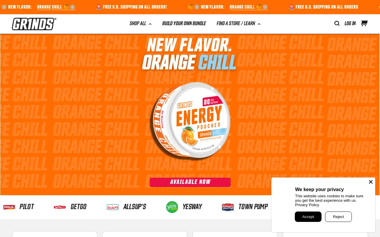 Grinds Coffee Pouches screenshot